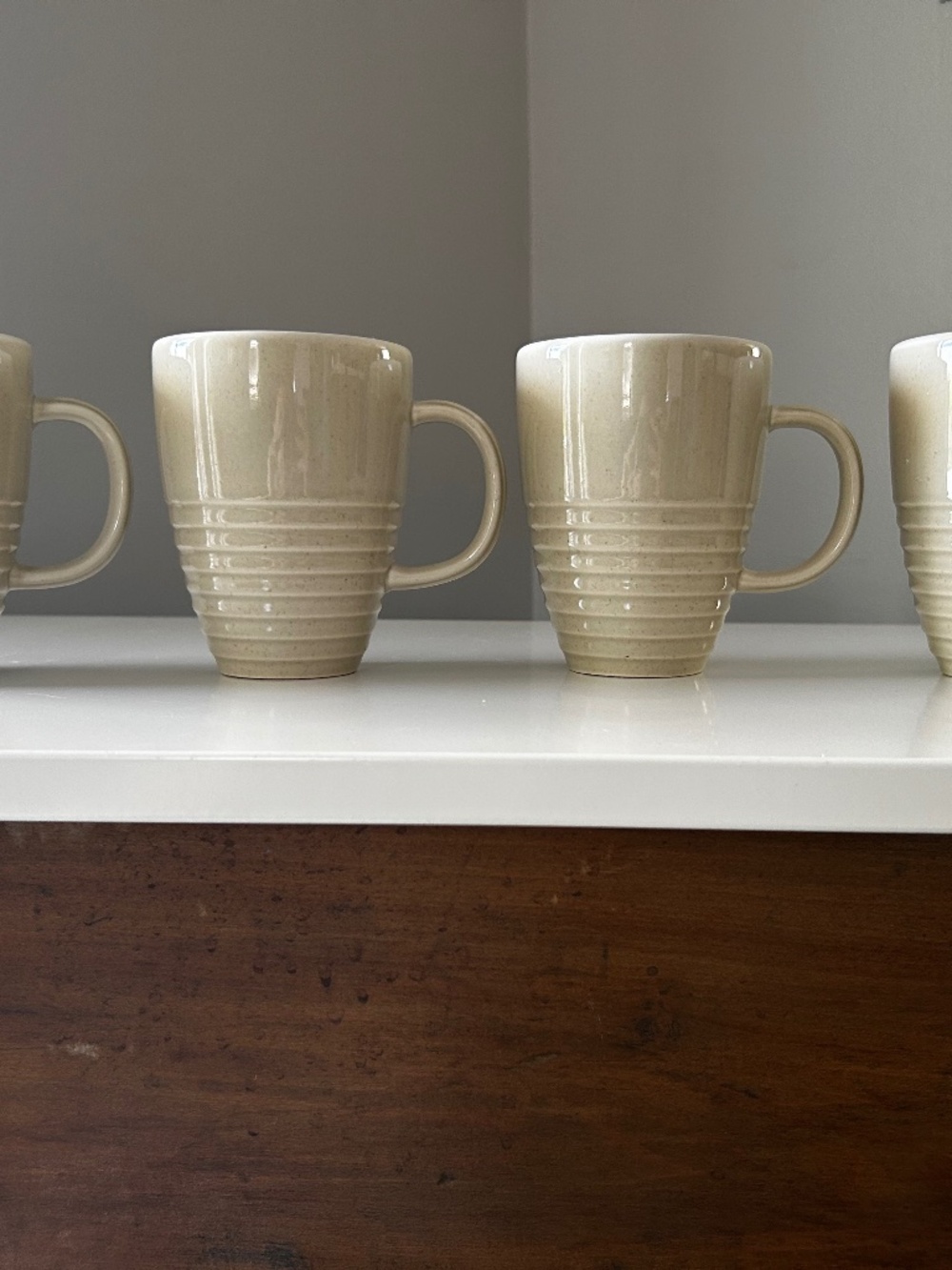 Pfaltzgraff Covenant Beige Ceramic Coffee Mug, 12oz. Set of 4